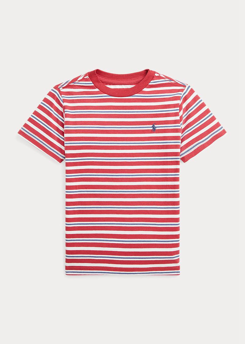 Camiseta Ralph Lauren Niño 1.5-6 Años Striped Cotton Jersey Chile Rojas IFKRP-6518